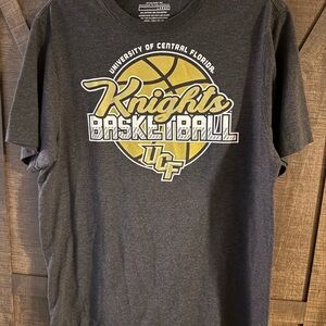 UCF Knights Basketball Graphic Tee - Dark Gray with Gold